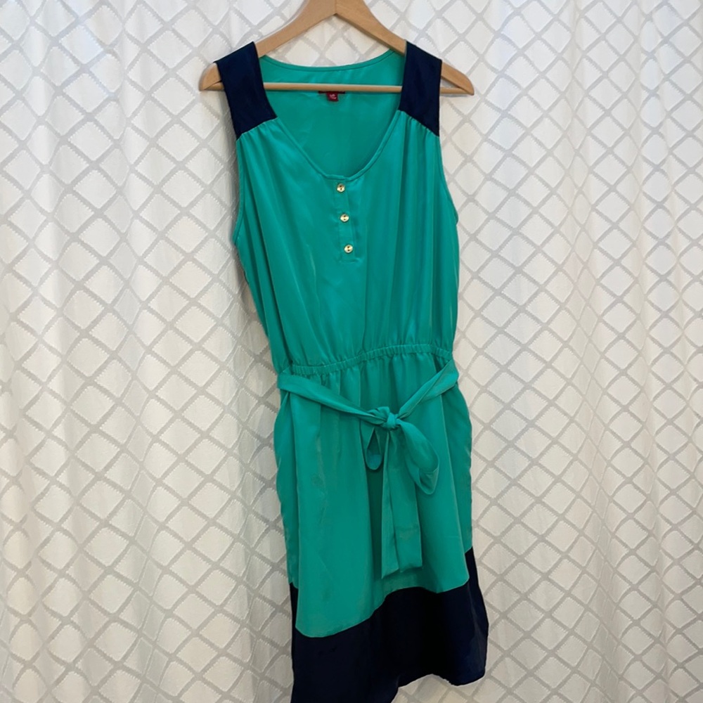 Merona Size Large Green/Blue Dress - Like New